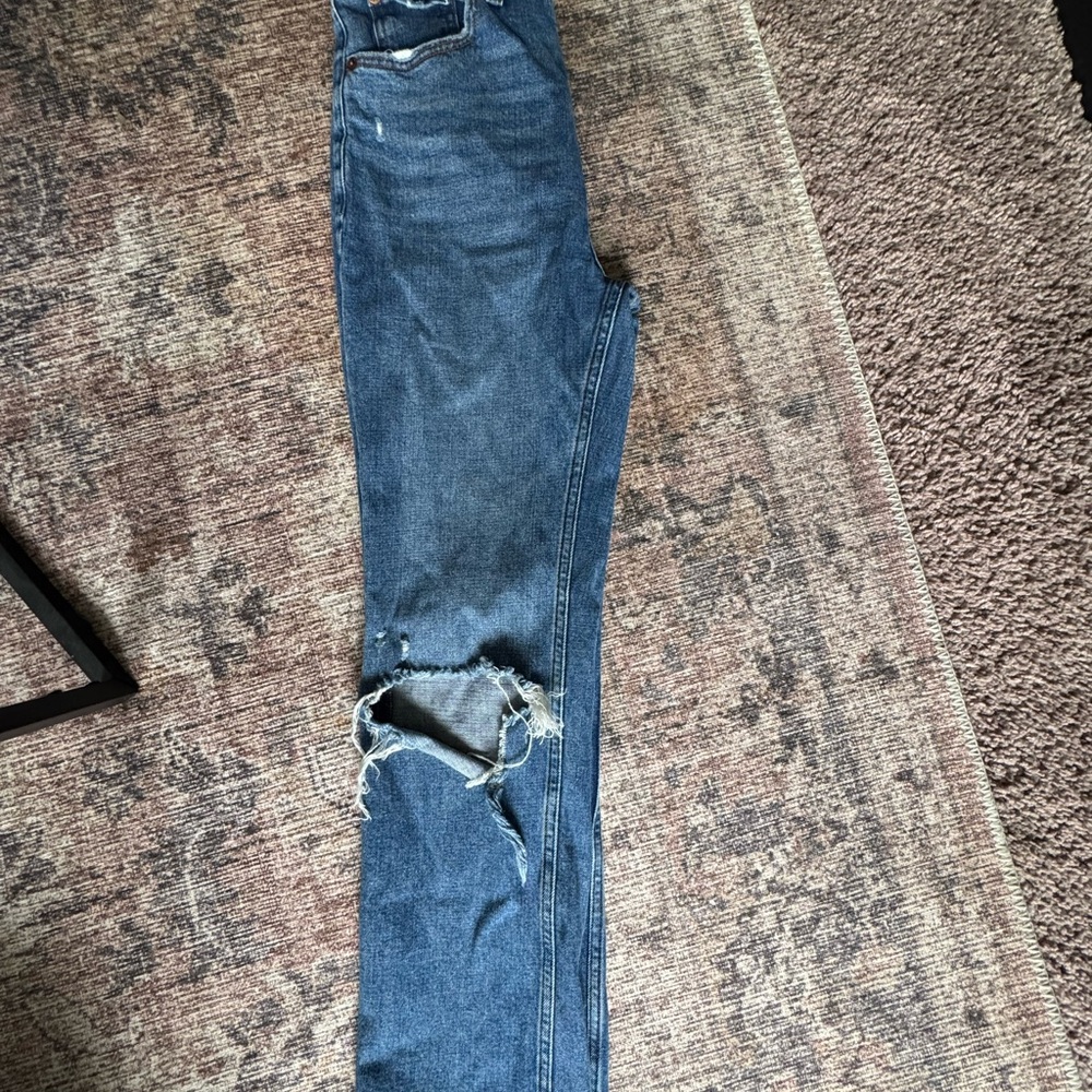 Distressed Abercrombie & Fitch Blue Jeans